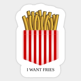 Fries By Lamaj Sticker